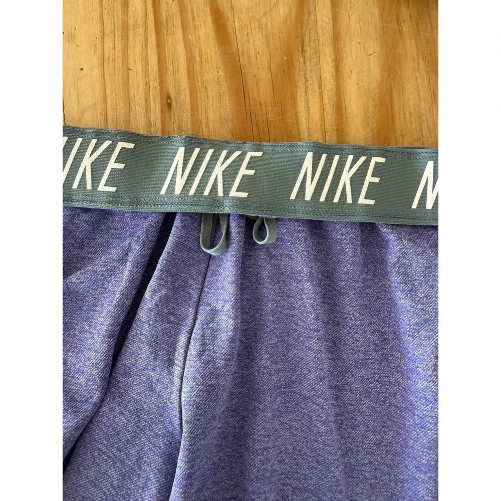 #A- 036- Nike Womens Purple Heathered Dri-FIT Training Shorts 918301-540 XL